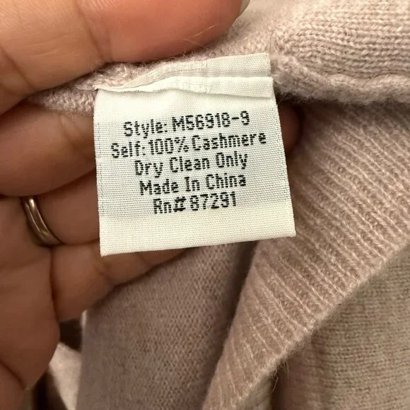 Johnny Was Mauve Pink Pure Cashmere Belted Sweater Cardigan Womens Small - Picture 6 of 7